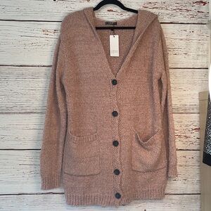 NWT Shielay over sized cardigan hoodie sweater  pink